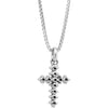 ESTATE .17CT BLACK DIAMOND 18KT WHITE GOLD 3D CLASSIC CROSS FLOATING PENDANT