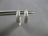 .28CT DIAMOND 18KT WHITE GOLD CLASSIC ROUND ETOILE HUGGIE HOOP HANGING EARRINGS