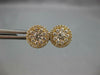 ESTATE .85CT DIAMOND 18KT YELLOW GOLD CLUSTER INVISIBLE HALO EARRING JACKET SET