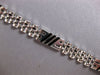 ESTATE WIDE 14KT WHITE GOLD BLACK ENAMEL RECTANGULAR PANTHER LINK FUN BRACELET