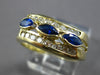 .67CT DIAMOND & AAA SAPPHIRE 14K YELLOW GOLD 3D MARQUISE & ROUND FUN RING #27774