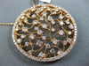 ESTATE LARGE 2.73CT DIAMOND 14K ROSE GOLD ETOILE FILIGREE CIRCLE OF LIFE PENDANT