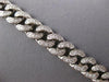 ESTATE 2.46CT DIAMOND 14KT WHITE GOLD 3D SOLID CUBAR BAR LOVE BRACELET