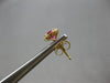 .65CT DIAMOND & AAA RUBY 14K YELLOW GOLD ROUND HALO FLOWER MARTINI STUD EARRINGS