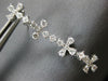 1.28CT DIAMOND 14KT WHITE GOLD 3D ROUND & PRINCESS MULTI FLOWER HANGING EARRINGS
