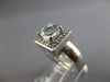 .48CT DIAMOND & AAA AQUAMARINE 14KT WHITE GOLD CUSHION & ROUND ENGAGEMENT RING