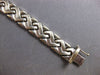 ESTATE 14KT WHITE GOLD 3D CLASSIC MATTE & SHINY CRISS CROSS FUN BRACELET