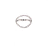 ESTATE .40CT DIAMOND 18KT WHITE GOLD 3D CLASSIC OPEN CIRCULAR FUN RING
