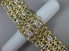 WIDE & LONG .40CT DIAMOND 14KT 2 TONE GOLD HANDCRAFTED MULTI ROW TENNIS BRACELET