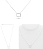 ESTATE .30CT DIAMOND 14KT WHITE GOLD 3D ROUND CLASSIC OPEN SQUARE LOVE NECKLACE