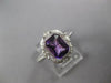 1.4CT DIAMOND & AAA AMETHYST 14K WHITE GOLD 3D EMERALD CUT FILIGREE OCTAGON RING