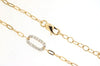 ESTATE .19CT DIAMOND 14KT 2 TONE GOLD 3D CLASSIC OPEN OVAL FUN BRACELET