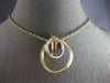 .71CT DIAMOND 14K TRI COLOR GOLD MULTI CIRCULAR INTERTWINING LOVE KNOT NECKLACE