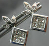ANTIQUE .50CT DIAMOND 14K WHITE GOLD STAR CLUSTER FRIENDSHIP STUD EARRINGS #5272