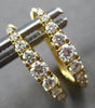 .55CT DIAMOND 18KT YELLOW GOLD ROUND OVAL HUGGIE HOOP LEVERBACK HANGING EARRINGS