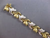 ESTATE WIDE 14KT WHITE & YELLOW GOLD 3D MULTI HEART XO LOVE BRACELET