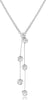 .34CT DIAMOND 14KT WHITE GOLD 3D ROUND 6 STONE BEZEL BY THE YARD LARIAT NECKLACE