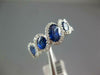 1.83CT DIAMOND & AAA SAPPHIRE 18KT WHITE GOLD OVAL & ROUND 5 STONE INFINITY RING