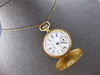 ANTIQUE .06CT DIAMOND 14KT YELLOW GOLD HAMPDEN ROUND POCKET WATCH/NECKLACE 28096