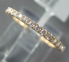 .40CT DIAMOND 18KT ROSE GOLD CLASSIC 1.5MM ROUND ETERNITY ANNIVERSARY LOVE RING