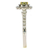 .90CT WHITE & FANCY YELLOW DIAMOND 18KT 2 TONE GOLD DOUBLE HALO ENGAGEMENT RING