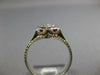 ANTIQUE .34CT DIAMOND & AAA RUBY 18K WHITE GOLD 3D CLUSTER ENGAGEMENT RING 26872