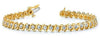 ESTATE 3.0CT DIAMOND 14KT YELLOW GOLD 3D CLASSIC S DESIGN TENNIS BRACELET