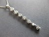 .65CT DIAMOND 18KT WHITE GOLD 3D ROUND SHARED PRONG JOURNEY BAR FLOATING PENDANT
