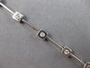 .42CT DIAMOND 14K WHITE GOLD ROUND ETOILE BY THE YARD SQUARE FUN TENNIS BRACELET