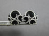 LARGE .60CT DIAMOND & AAA ONYX 14K WHITE GOLD CIRCULAR FILIGREE HANGING EARRINGS
