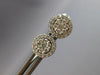 ESTATE .50CT DIAMOND 14KT WHITE GOLD 3D CLASSIC CLUSTER HALO STUD EARRINGS