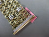 WIDE & LONG .40CT DIAMOND 14KT 2 TONE GOLD HANDCRAFTED MULTI ROW TENNIS BRACELET
