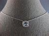 1.04CT DIAMOND & AAA AQUAMARINE 14KT WHITE GOLD 3D CUSHION & ROUND LOVE NECKLACE