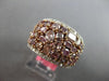 LARGE 3.66CT WHITE & PINK DIAMOND 18K WHITE & ROSE GOLD CLUSTER ANNIVERSARY RING