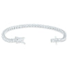 ESTATE LARGE 8.0CT DIAMOND 14KT WHITE GOLD 3D CLASSIC ROUND TENNIS BRACELET