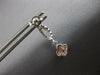 ESTATE .14CT DIAMOND 14KT WHITE GOLD 3D FOUR LEAF CLOVER FUN HANGING EARRINGS