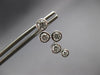 .87CT DIAMOND 18KT WHITE GOLD 3D CLASSIC ROUND BEZEL ETOILE FUN HANGING EARRINGS