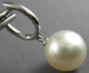 ESTATE .12CT DIAMOND & AAA SOUTH SEA PEARL 14KT WHITE GOLD FUN HANGING EARRINGS