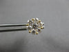 LARGE 1.55CT DIAMOND 18KT YELLOW GOLD 3D INVISIBLE CLUSTER FLOWER STUD EARRINGS