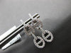 .68CT DIAMOND 18KT WHITE GOLD 3D CLASSIC DOUBLE LOVE KNOT FUN HANGING EARRINGS