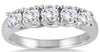 ESTATE 1.0CT DIAMOND 14KT WHITE GOLD 3D 5 STONE 4 PRONG WEDDING ANNIVERSARY RING