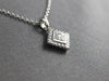 ESTATE .09CT DIAMOND 14KT WHITE GOLD CLASSIC SQUARE GEOMETRICAL FLOATING PENDANT