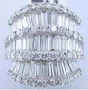 LARGE 4.41CT DIAMOND 18KT WHITE GOLD ROUND & BAGUETTE MULTI ROW ANNIVERSARY RING