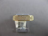 .35CT DIAMOND 14K YELLOW GOLD CLASSIC 3 ROW PAVE SQUARE WEDDING ANNIVERSARY RING