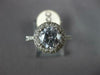 ESTATE LARGE 2.0CT CUBIZ ZIRCONIA 14KT WHITE GOLD 3D ROUND HALO ENGAGEMENT RING