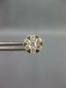 ESTATE .66CT DIAMOND 18K YELLOW GOLD CLASSIC ETOILE CLUSTER FLOWER STUD EARRINGS