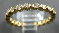 .50CT DIAMOND 18KT YELLOW GOLD FILIGREE ETERNITY BEZEL WEDDING ANNIVERSARY RING