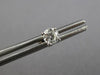 ESTATE .58CT DIAMOND 14KT WHITE GOLD 3D CLASSIC ROUND SOLITAIRE STUD EARRINGS