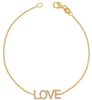 ESTATE .18CT DIAMOND 14KT YELLOW GOLD 3D CLASSIC ROUND LOVE FUN BRACELET