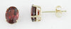 ESTATE 2.80CT AAA GARNET 14KT YELLOW GOLD 3D CLASSIC OVAL FUN LOVE STUD EARRINGS